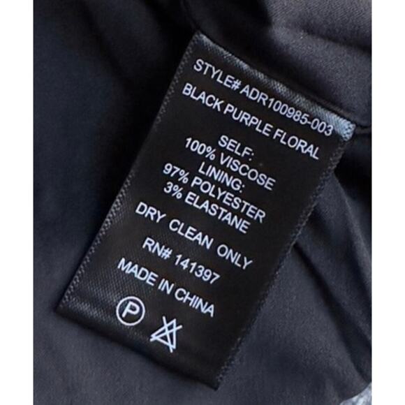 ASTR The Label NWT Black Purple Floral Ruch Off-The-Shoulder Mini Dress Size M - Picture 2 of 2